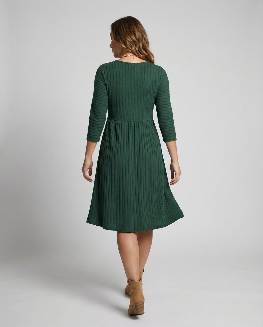 Knit dress Long sleeves Women-https://detail.1688.com/offer/858922311698.html-Calm Wears-Green-S-Calm Wears