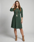 Knit dress Long sleeves Women-https://detail.1688.com/offer/858922311698.html-Calm Wears-Green-S-Calm Wears