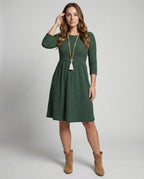 Knit dress Long sleeves Women-https://detail.1688.com/offer/858922311698.html-Calm Wears-Green-S-Calm Wears