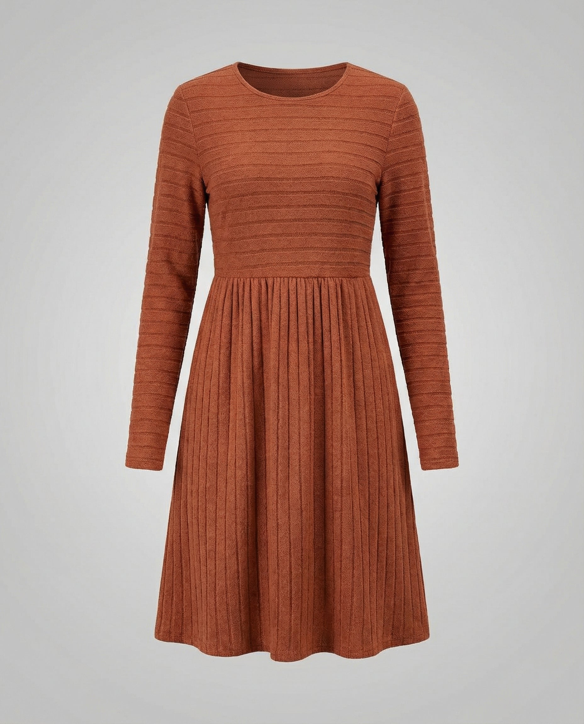 Knit dress Long sleeves Women-https://detail.1688.com/offer/858922311698.html-Calm Wears-Orange-S-Calm Wears