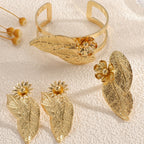 Ladies bangle with elaborate leaf design Calm Wears-https://detail.1688.com/offer/962535485004.html-Calm Wears-Bracelet-Calm Wears