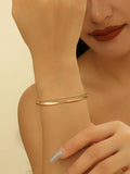Ladies' bangle with elegant curved design Calm Wears-https://detail.1688.com/offer/825473621801.html-Calm Wears-Gold-Calm Wears