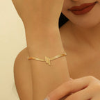 Ladies' bangle with elegant curved design Calm Wears-https://detail.1688.com/offer/825473621801.html-Calm Wears-Gold-Calm Wears