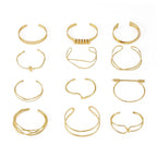 Ladies' bangle with elegant curved design Calm Wears-https://detail.1688.com/offer/825473621801.html-Calm Wears-Gold-Calm Wears