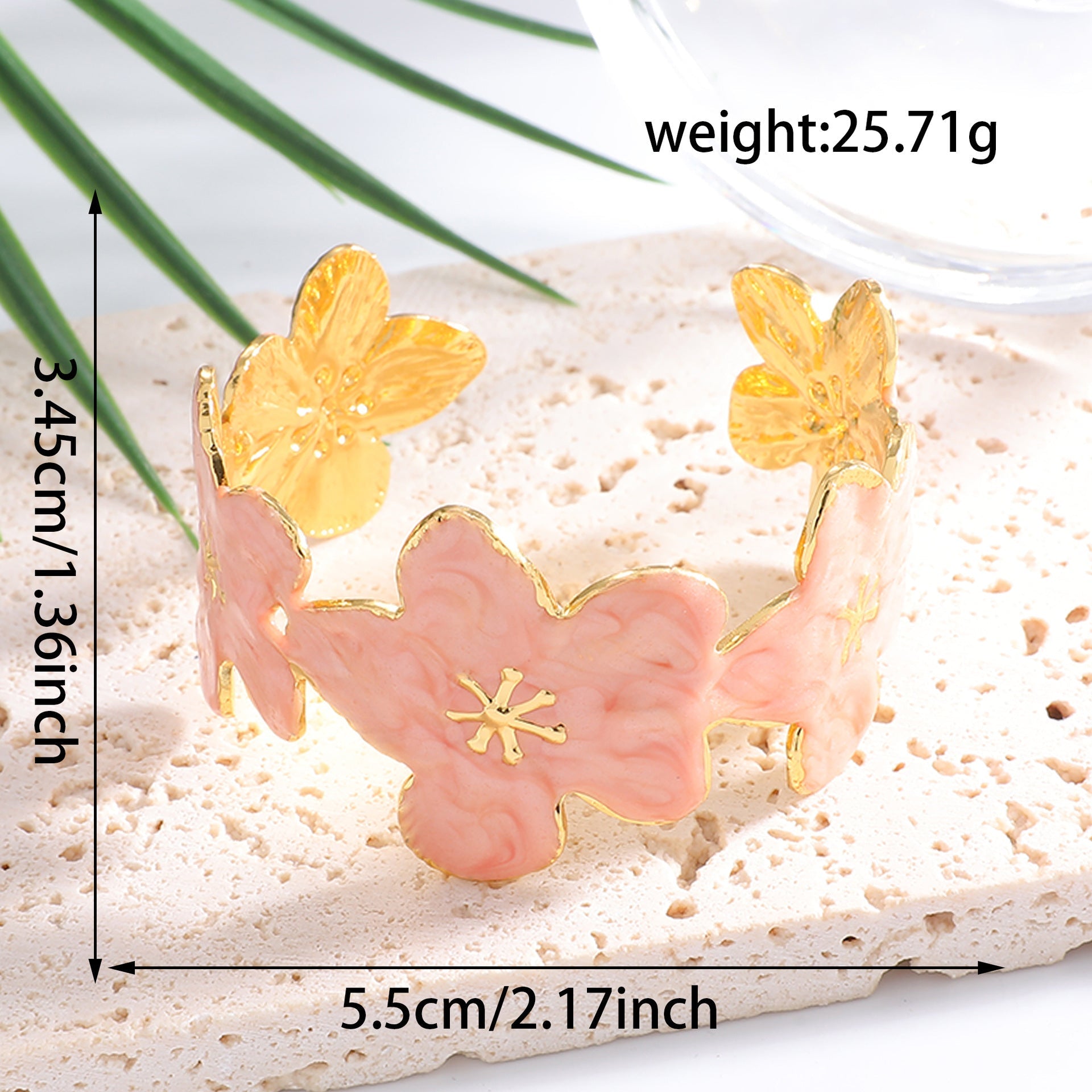 Ladies' bangle with floral motifs Calm Wears-https://detail.1688.com/offer/1055941439300.html-Calm Wears-Black-Calm Wears