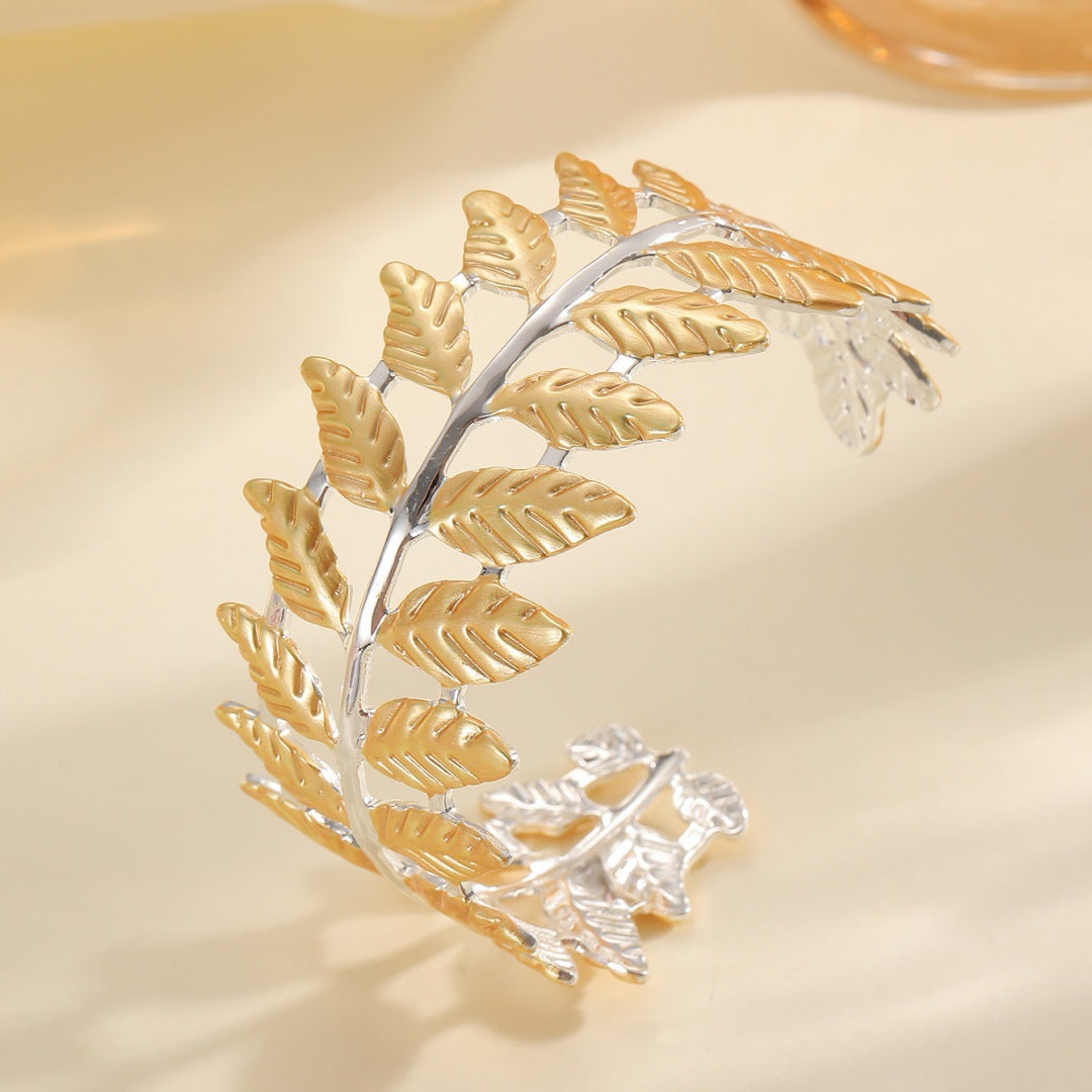 Ladies bracelet in elegant leaf design Calm Wears-https://detail.1688.com/offer/963955012371.html-Calm Wears-Style 5-Calm Wears