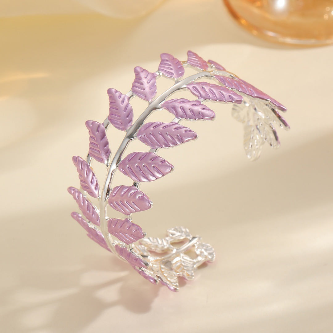 Ladies bracelet in elegant leaf design Calm Wears-https://detail.1688.com/offer/963955012371.html-Calm Wears-Unknown-Calm Wears