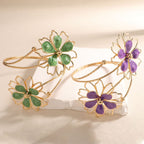 Ladies bracelet with artistic flower design Calm Wears-https://detail.1688.com/offer/1051505835518.html-Calm Wears-Lilac-Calm Wears