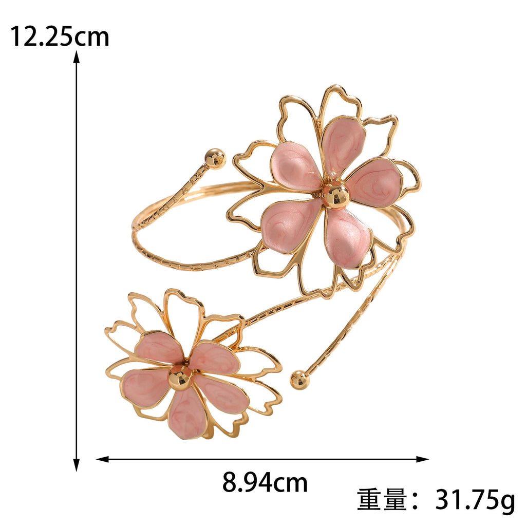 Ladies bracelet with artistic flower design Calm Wears-https://detail.1688.com/offer/1051505835518.html-Calm Wears-Lilac-Calm Wears