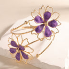 Ladies bracelet with artistic flower design Calm Wears-https://detail.1688.com/offer/1051505835518.html-Calm Wears-Lilac-Calm Wears