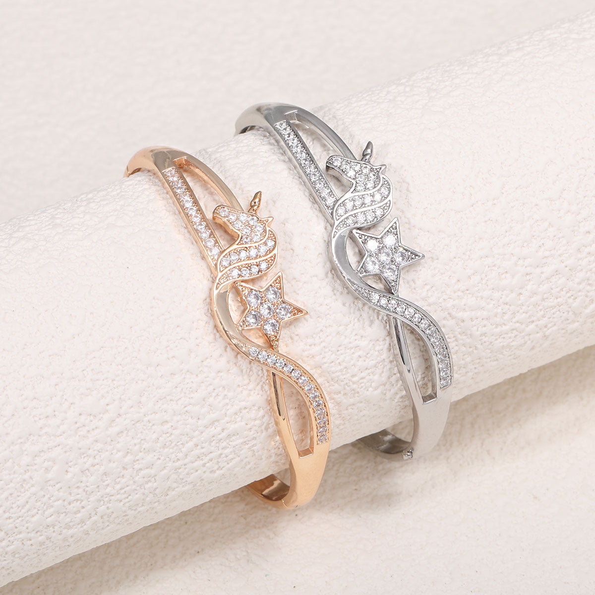 Ladies bracelet with elaborate infinity symbol and sparkling zirconia Calm Wears-https://detail.1688.com/offer/918155870352.html-Calm Wears-Gold-Calm Wears