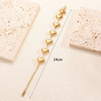 Ladies' bracelet with elegant heart design and fine link chain Calm Wears-https://detail.1688.com/offer/980513874773.html-Calm Wears-Unknown-Calm Wears
