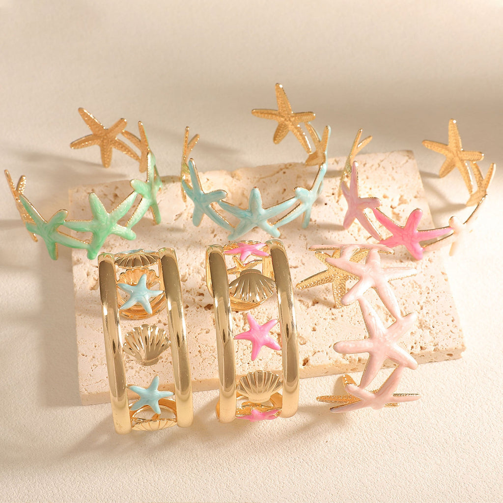 Ladies bracelet with intricate starfish design Calm Wears-https://detail.1688.com/offer/1045429218926.html-Calm Wears-Style 5-Calm Wears