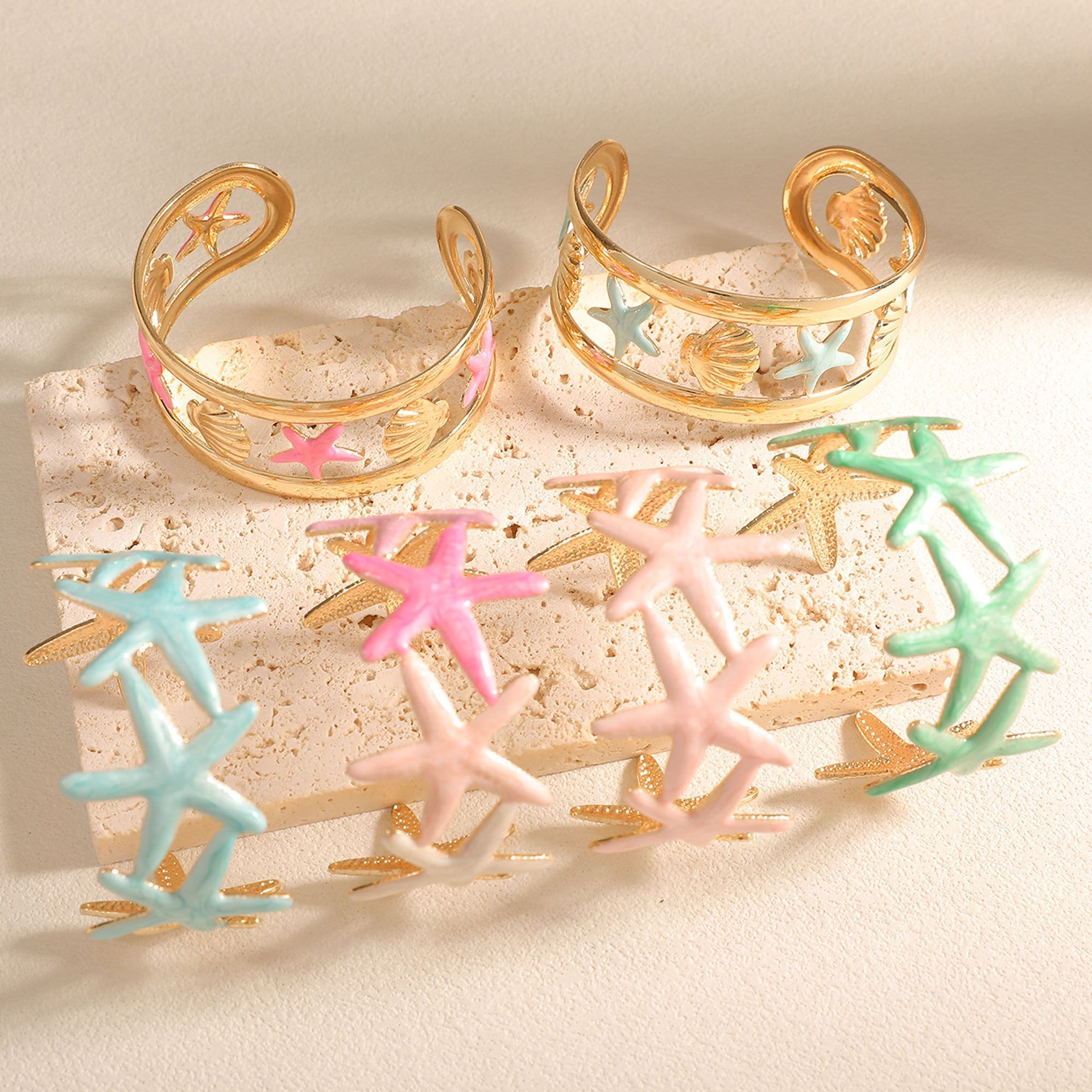 Ladies bracelet with intricate starfish design Calm Wears-https://detail.1688.com/offer/1045429218926.html-Calm Wears-Style 5-Calm Wears