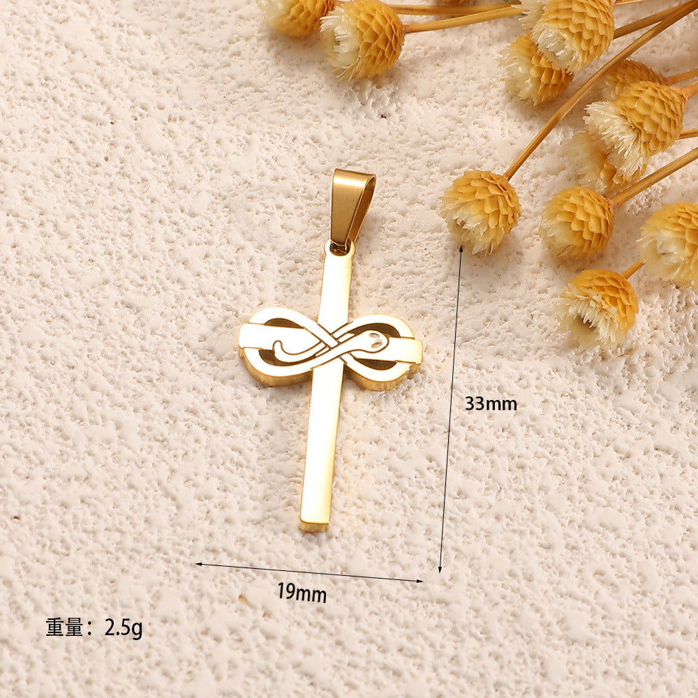 Ladies cross pendant with heart-shaped design and sparkling accents Calm Wears-https://detail.1688.com/offer/981846232355.html-Calm Wears-Calm Wears