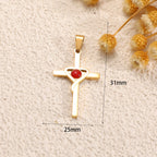 Ladies cross pendant with heart-shaped design and sparkling accents Calm Wears-https://detail.1688.com/offer/981846232355.html-Calm Wears-Style 10-Calm Wears