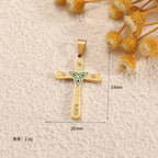 Ladies cross pendant with heart-shaped design and sparkling accents Calm Wears-https://detail.1688.com/offer/981846232355.html-Calm Wears-Style 10-Calm Wears