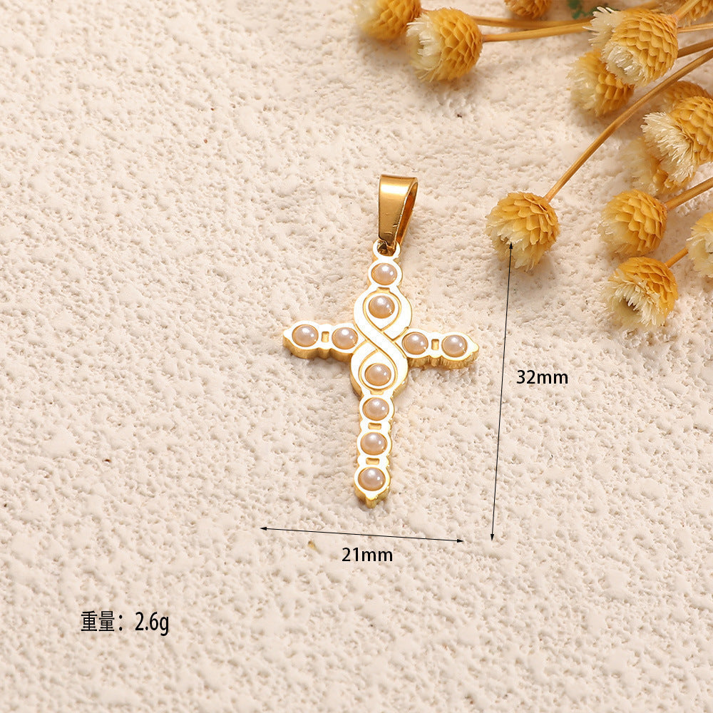 Ladies cross pendant with heart-shaped design and sparkling accents Calm Wears-https://detail.1688.com/offer/981846232355.html-Calm Wears-Style 3-Calm Wears
