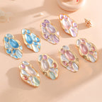 Ladies ear clips with elaborate, colorful shell design Calm Wears-https://detail.1688.com/offer/960470272237.html-Calm Wears-Style 3-Calm Wears