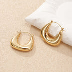 Ladies earrings in a modern, curved design Calm Wears-https://detail.1688.com/offer/806359897796.html-Calm Wears-Gold yellow-Calm Wears
