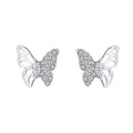 Ladies earrings in an elegant butterfly design with sparkling zirconia Calm Wears-https://detail.1688.com/offer/674094472601.html-Calm Wears-Platinum-925-Calm Wears