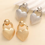 Ladies earrings in elegant heart design Calm Wears-https://detail.1688.com/offer/993035321612.html-Calm Wears-Gold-Calm Wears