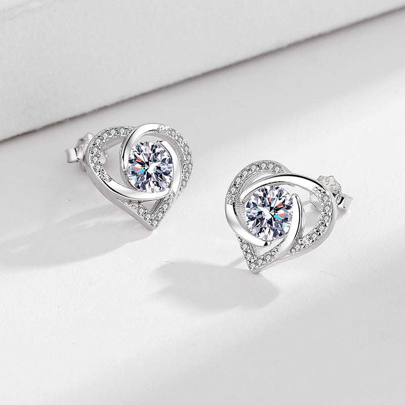 Ladies earrings in elegant heart design with shimmering zirconia Calm Wears-https://detail.1688.com/offer/672191734802.html-Calm Wears-White-925-Calm Wears