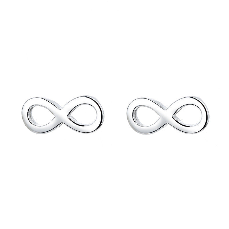 Ladies earrings in infinity design made of high-quality material Calm Wears-https://detail.1688.com/offer/662699795366.html-Calm Wears-Platinum-925-Calm Wears