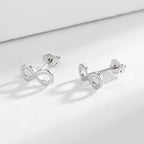 Ladies earrings in infinity design made of high-quality material Calm Wears-https://detail.1688.com/offer/662699795366.html-Calm Wears-Rose gold-925-Calm Wears