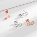 Ladies earrings in infinity design made of high-quality material Calm Wears-https://detail.1688.com/offer/662699795366.html-Calm Wears-Rose gold-925-Calm Wears