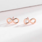 Ladies earrings in infinity design made of high-quality material Calm Wears-https://detail.1688.com/offer/662699795366.html-Calm Wears-Rose gold-925-Calm Wears