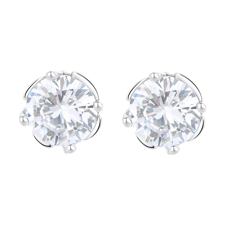 Ladies earrings with sparkling crystals in exquisite wreath design Calm Wears-https://detail.1688.com/offer/613070938389.html-Calm Wears-White-925-Calm Wears