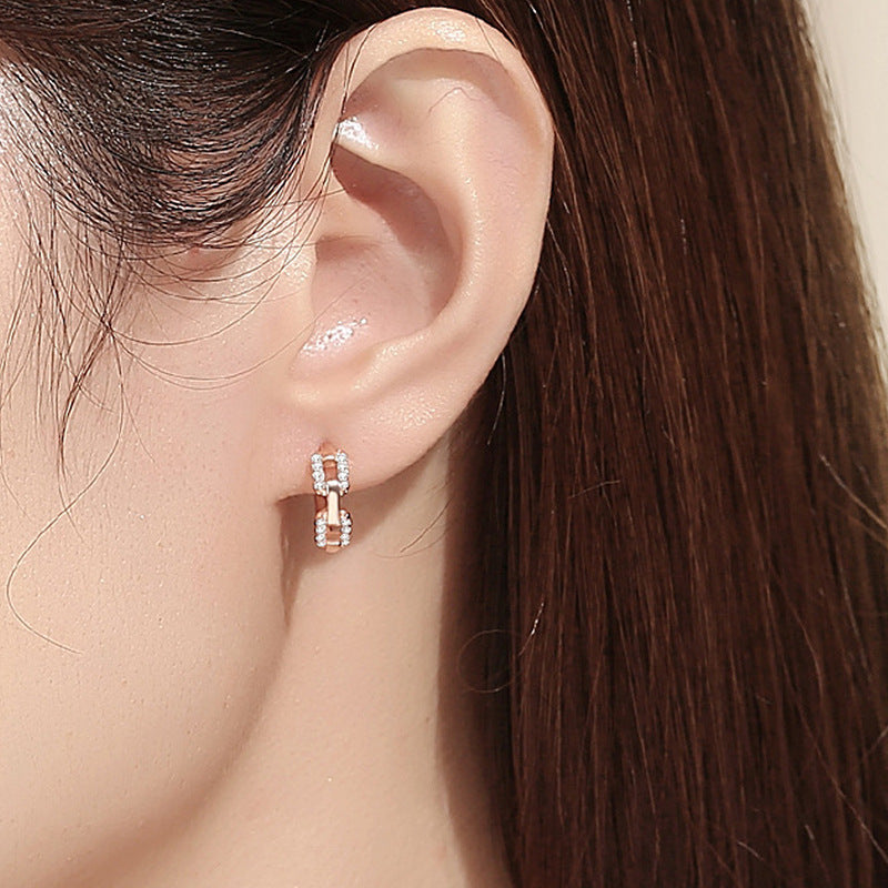 Ladies earrings with sparkling zirconia and modern design Calm Wears-https://detail.1688.com/offer/673511550526.html-Calm Wears-Rose gold-925-Calm Wears