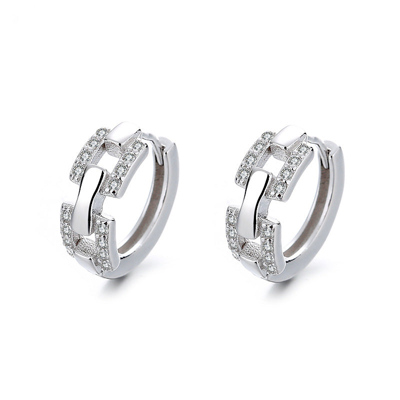 Ladies earrings with sparkling zirconia and modern design Calm Wears-https://detail.1688.com/offer/673511550526.html-Calm Wears-Rose gold-925-Calm Wears
