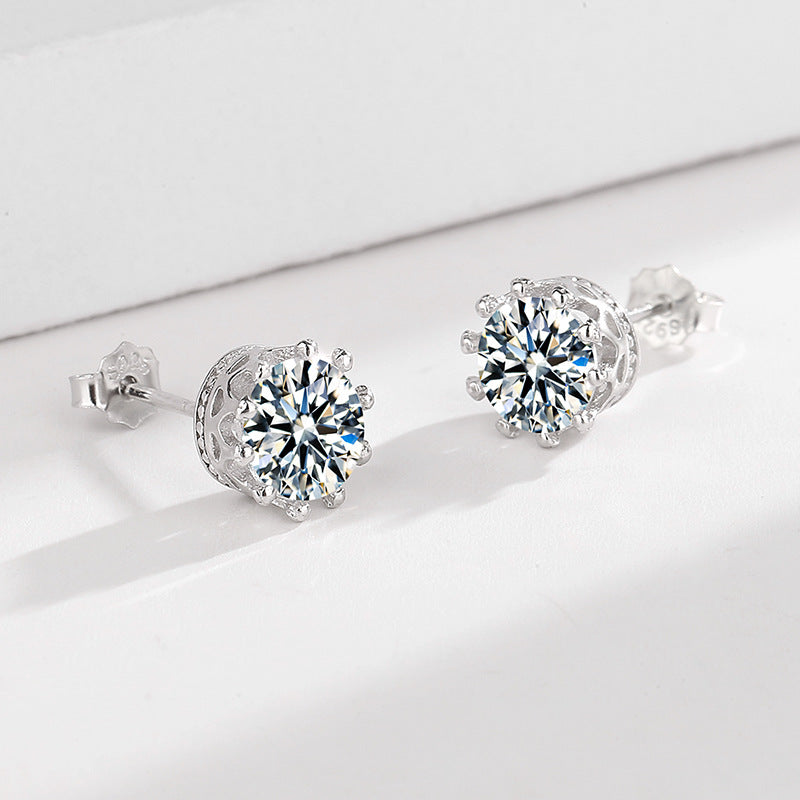 Ladies earrings with sparkling zirconia in elegant wreath design Calm Wears-https://detail.1688.com/offer/664675909413.html-Calm Wears-Platinum-925-Calm Wears