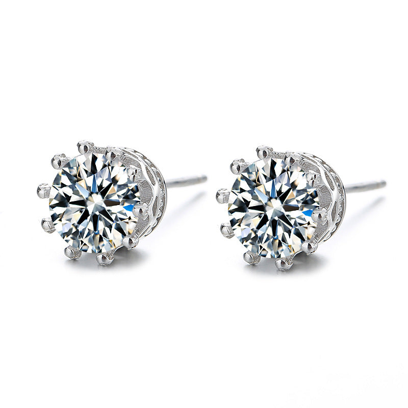 Ladies earrings with sparkling zirconia in elegant wreath design Calm Wears-https://detail.1688.com/offer/664675909413.html-Calm Wears-Platinum-925-Calm Wears