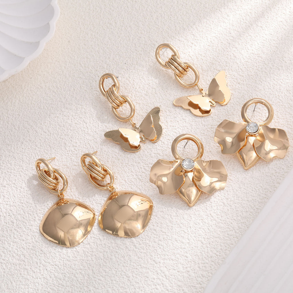 Ladies Elegant and Stylish Earrings with Floral Designs Calm Wears-https://detail.1688.com/offer/834007431746.html-Calm Wears-Gold-Calm Wears