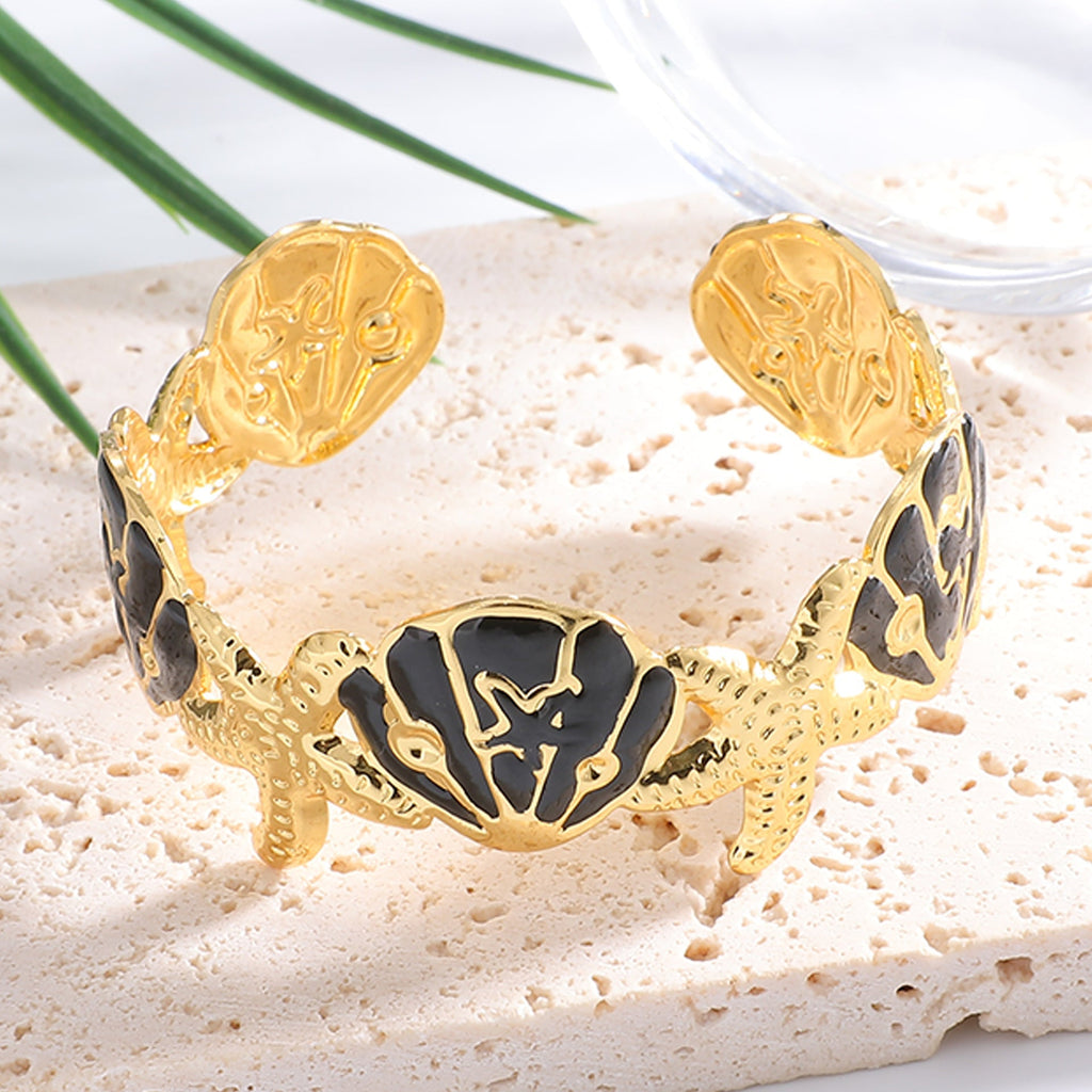 Ladies Elegant Wave-Shaped Bracelets Calm Wears-https://detail.1688.com/offer/1058642796434.html-Calm Wears-Black-Calm Wears