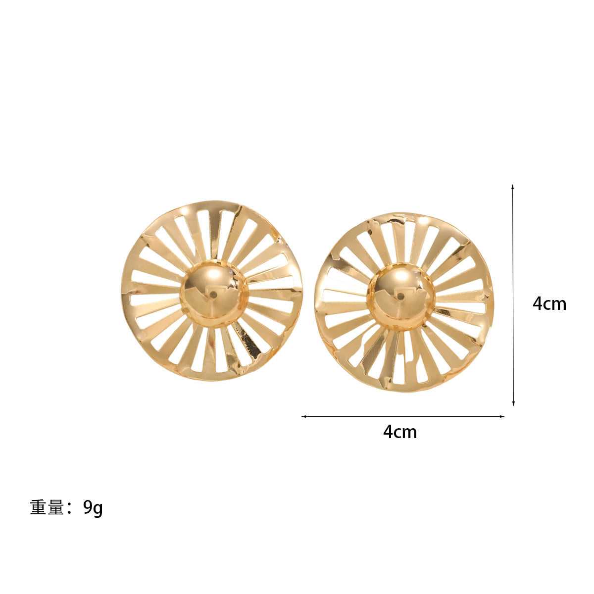 Ladies fashionable statement earrings with luxurious, geometric design Calm Wears-https://detail.1688.com/offer/992082391696.html-Calm Wears-Gold-Calm Wears