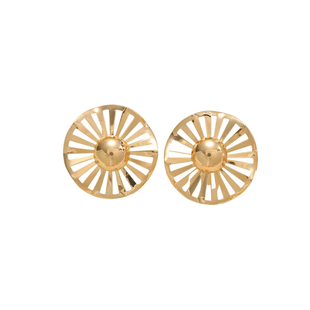 Ladies fashionable statement earrings with luxurious, geometric design Calm Wears-https://detail.1688.com/offer/992082391696.html-Calm Wears-Gold-Calm Wears