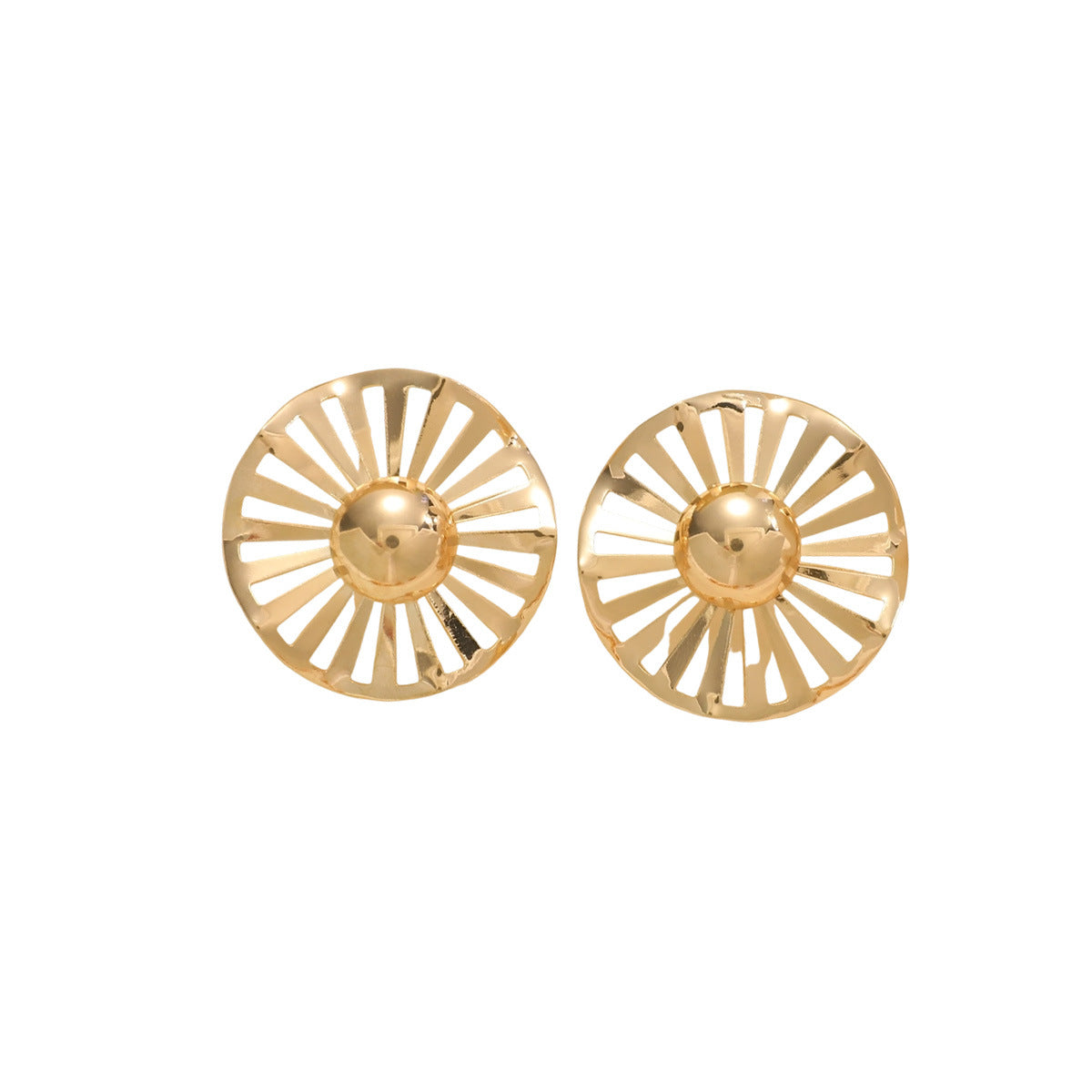 Ladies fashionable statement earrings with luxurious, geometric design Calm Wears-https://detail.1688.com/offer/992082391696.html-Calm Wears-Gold-Calm Wears