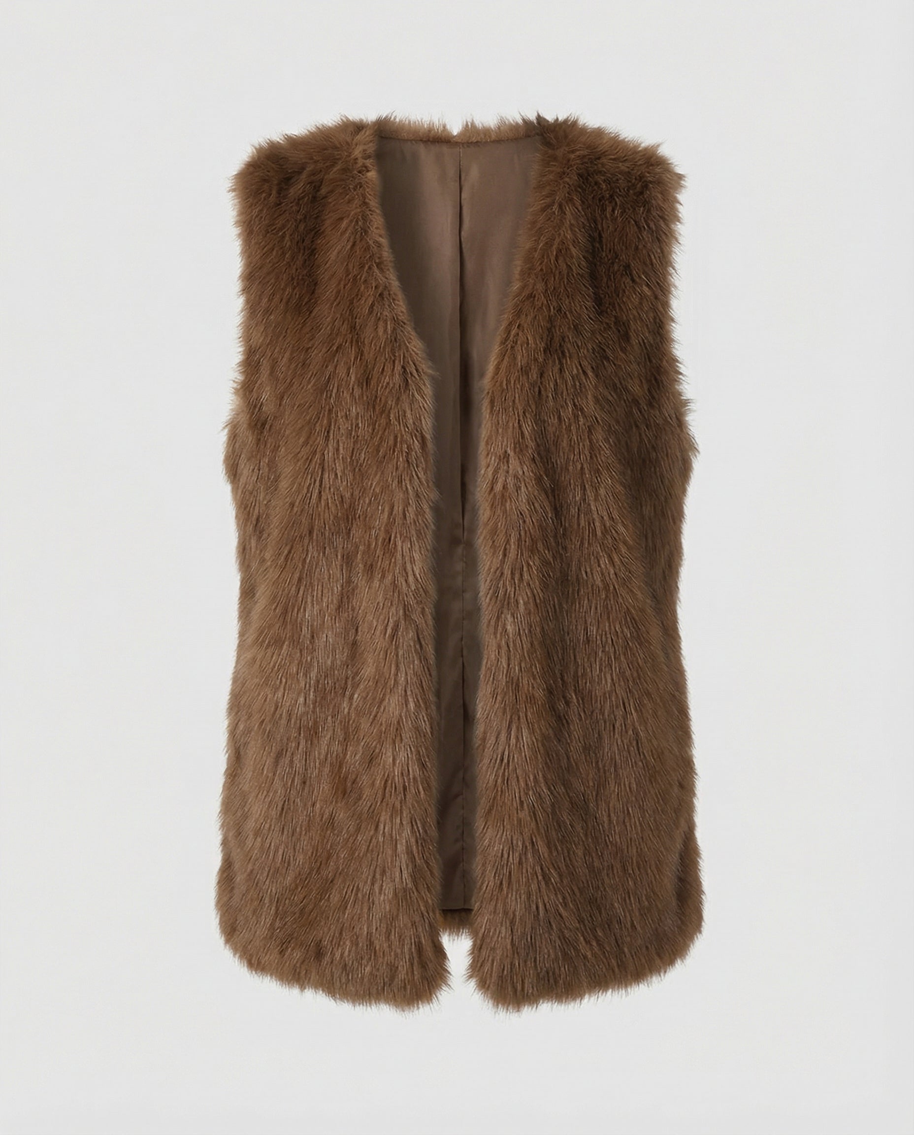 Ladies Faux Fur Vest-https://detail.1688.com/offer/960686955906.html-Calm Wears-Dark khaki-S-Calm Wears