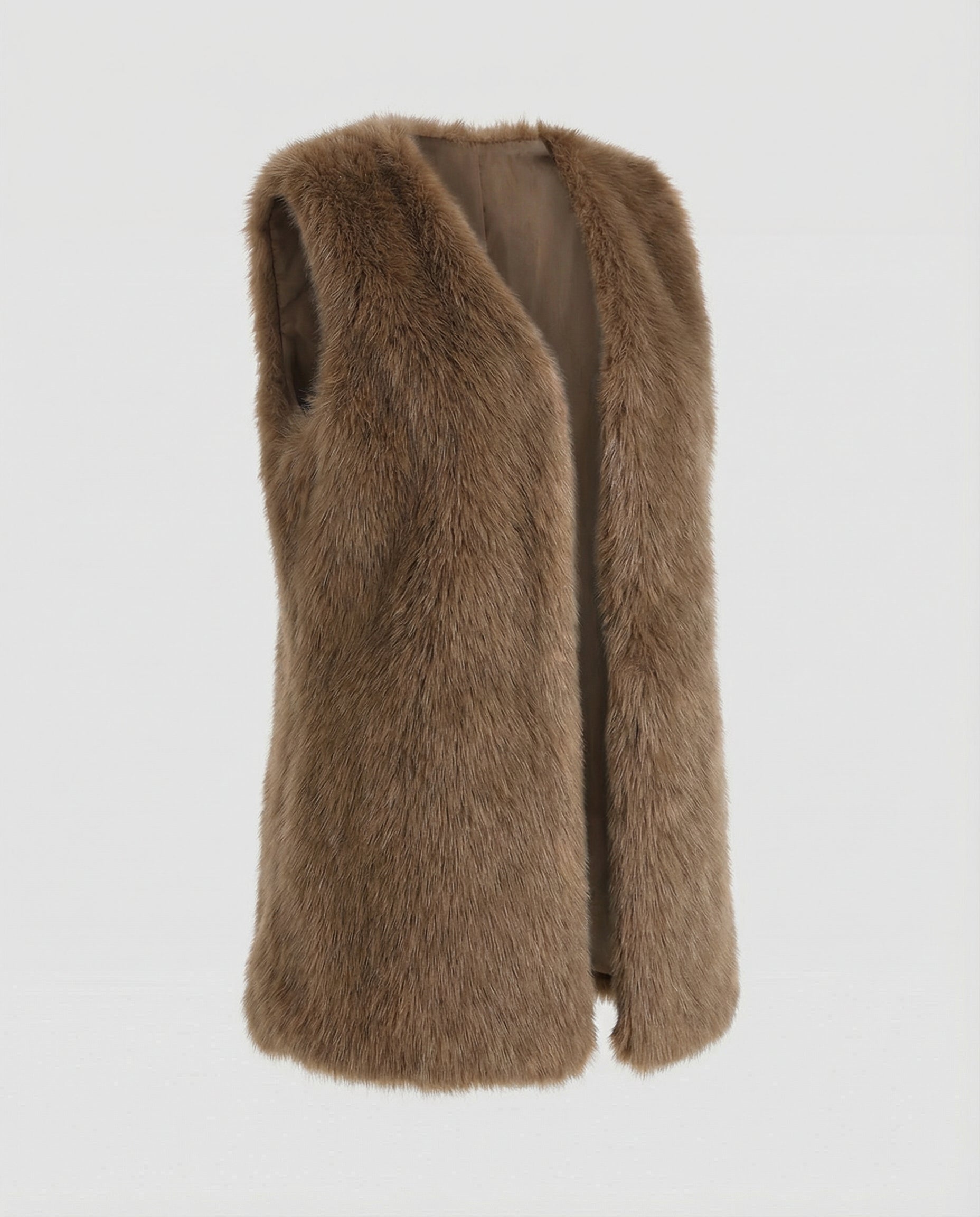 Ladies Faux Fur Vest-https://detail.1688.com/offer/960686955906.html-Calm Wears-Light khaki-S-Calm Wears