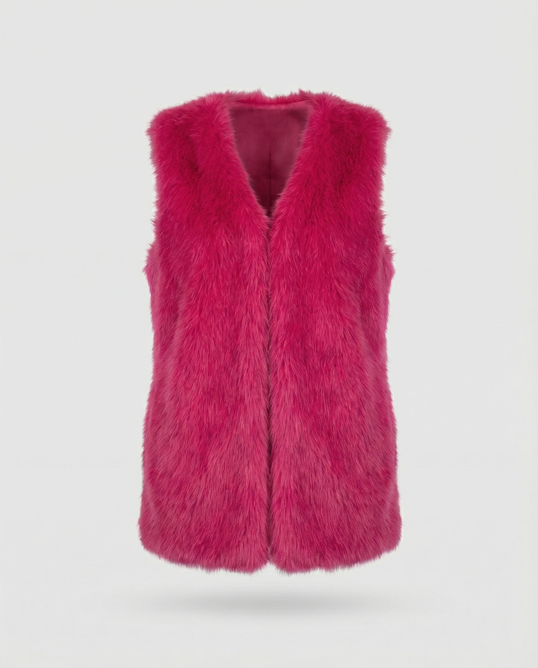 Ladies Faux Fur Vest-https://detail.1688.com/offer/960686955906.html-Calm Wears-Magenta-S-Calm Wears