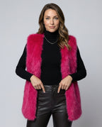 Ladies Faux Fur Vest-https://detail.1688.com/offer/960686955906.html-Calm Wears-Magenta-S-Calm Wears