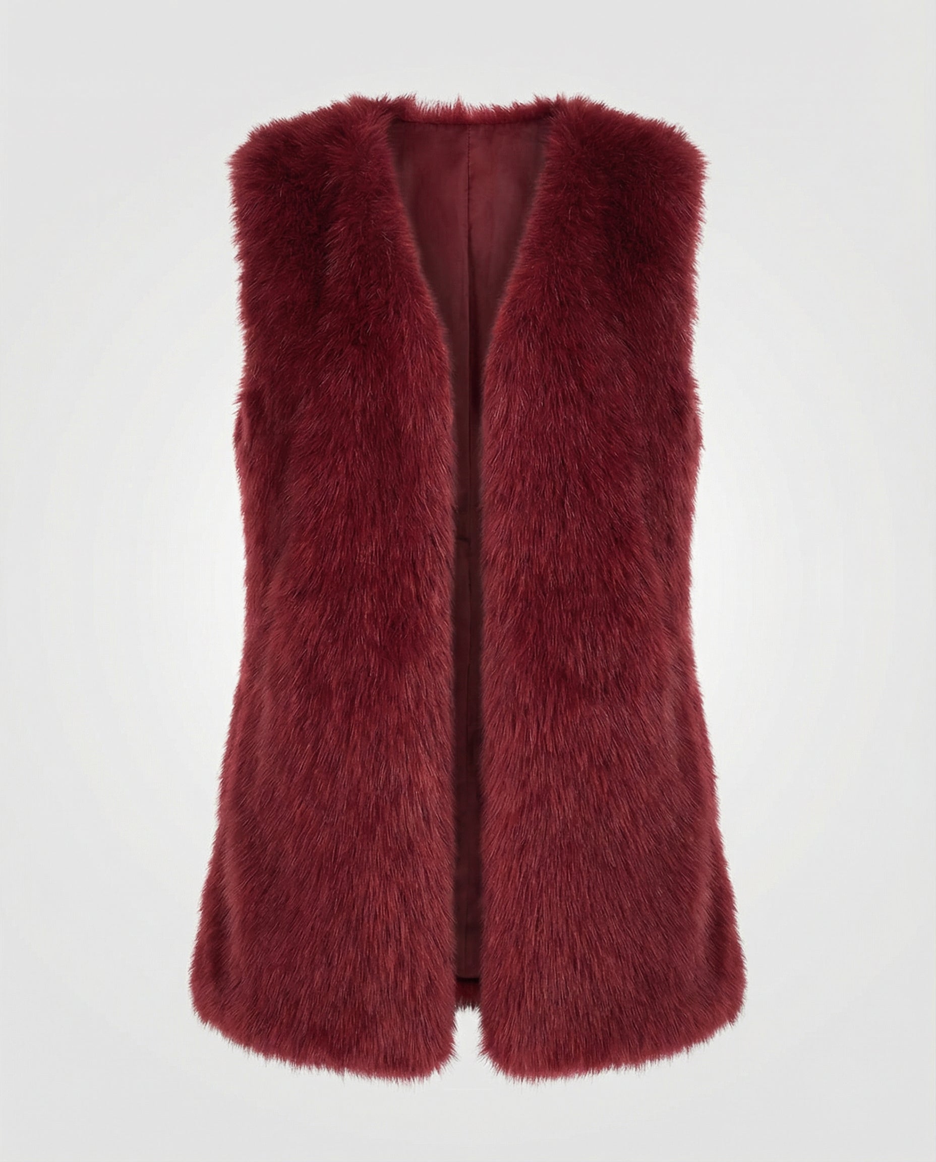 Ladies Faux Fur Vest-https://detail.1688.com/offer/960686955906.html-Calm Wears-Red-S-Calm Wears