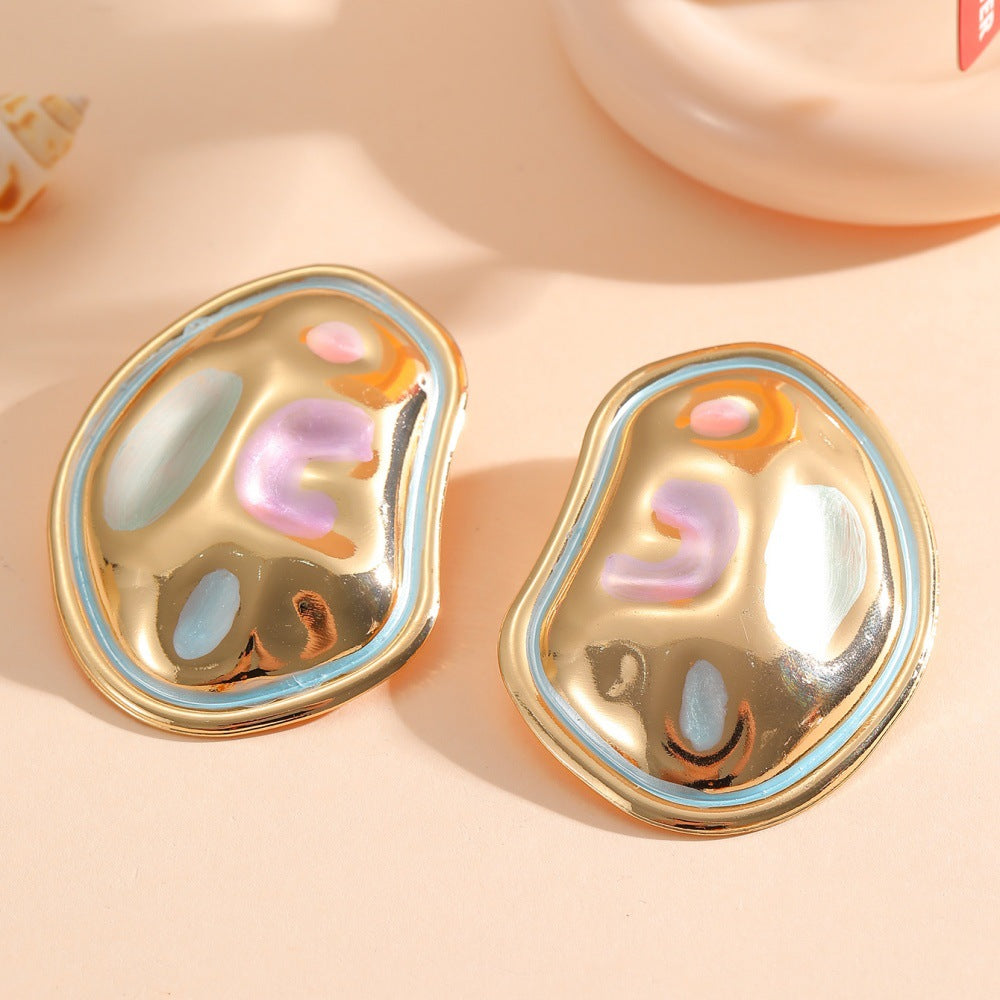 Ladies Hanging Earrings in a modern, organic design Calm Wears-https://detail.1688.com/offer/968144490453.html-Calm Wears-Unknown-Calm Wears