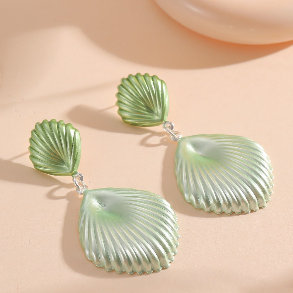 Ladies Hanging Earrings in Elegant Shell Design Calm Wears-https://detail.1688.com/offer/969338032830.html-Calm Wears-Style 3-Calm Wears