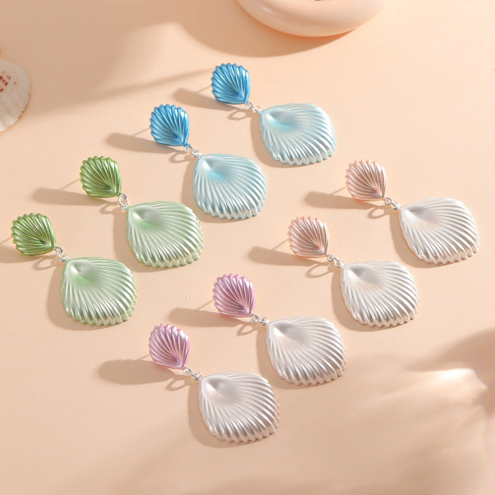 Ladies Hanging Earrings in Elegant Shell Design Calm Wears-https://detail.1688.com/offer/969338032830.html-Calm Wears-Style 3-Calm Wears