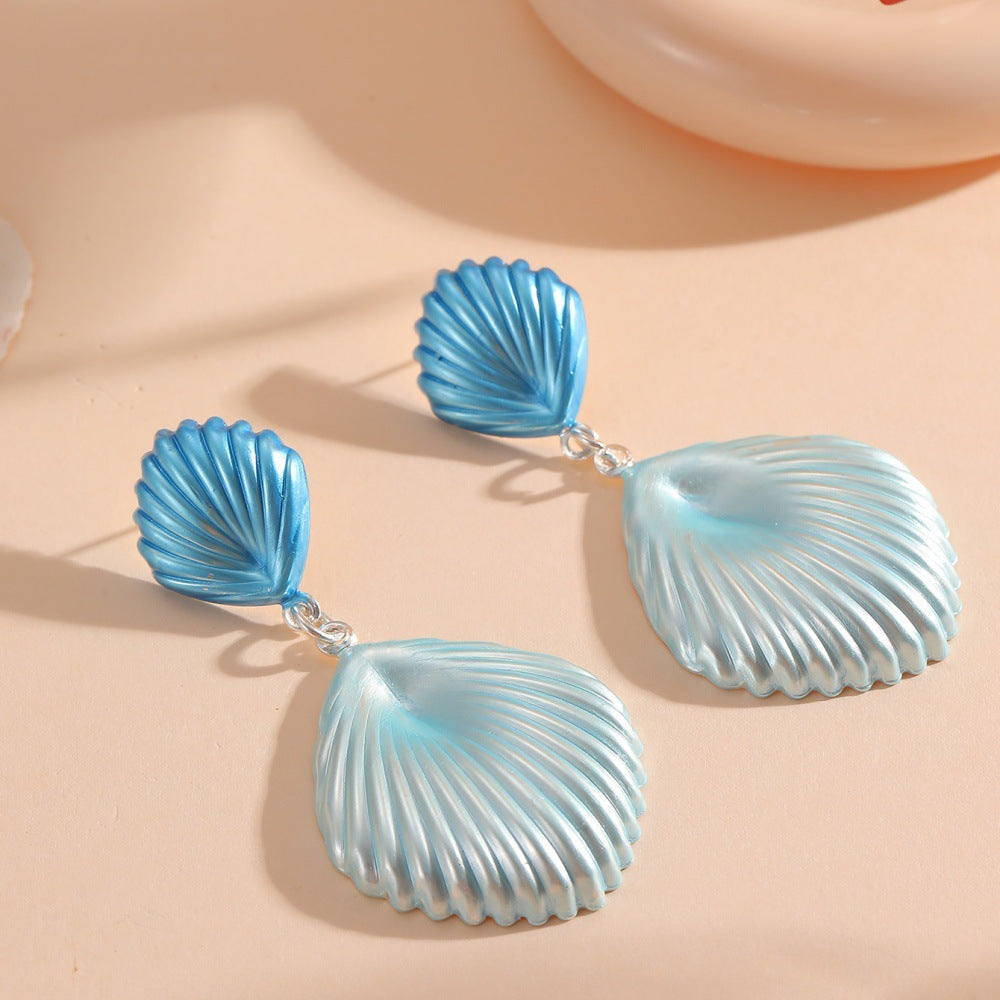 Ladies Hanging Earrings in Elegant Shell Design Calm Wears-https://detail.1688.com/offer/969338032830.html-Calm Wears-Style 4-Calm Wears